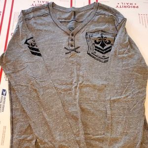 L men's Affliction long sleeve Henley